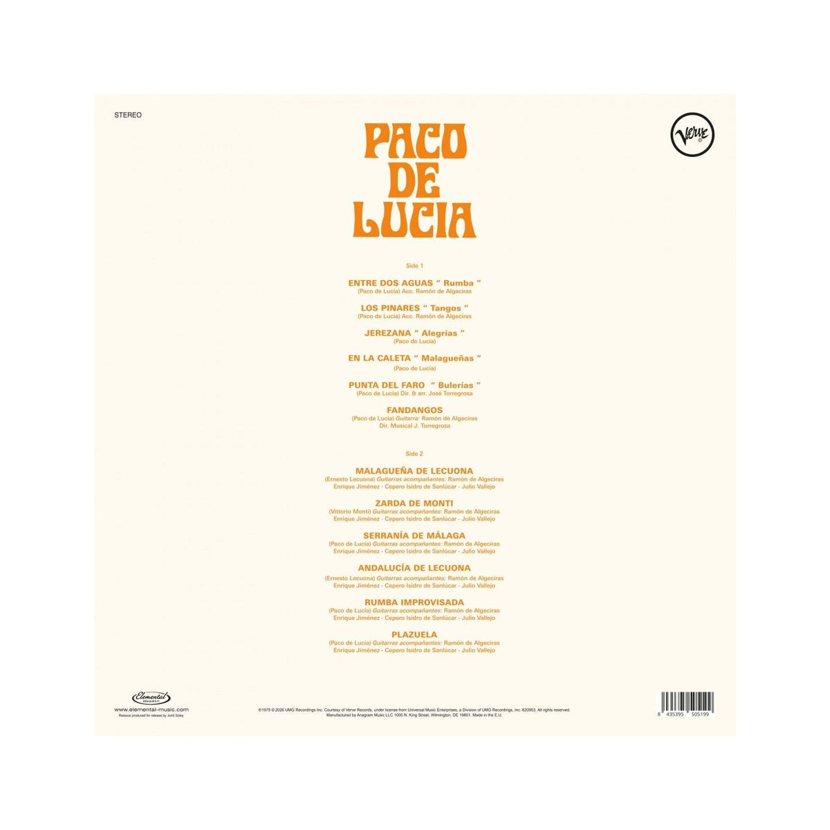 Paco De Lucía - Entre Dos Aguas - LP
