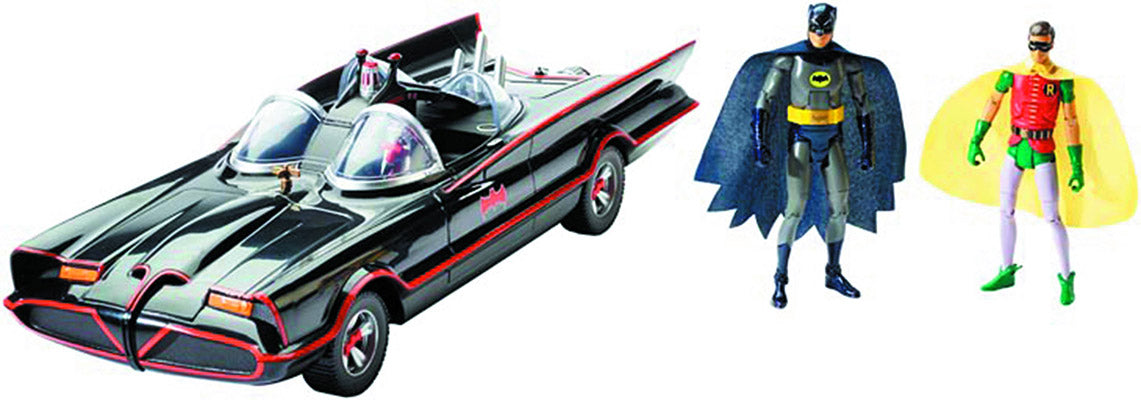 Batman Classic 1966 6 Inch Vehicle Figure - Batmobile (Previously Opened Non Mint Packaging)