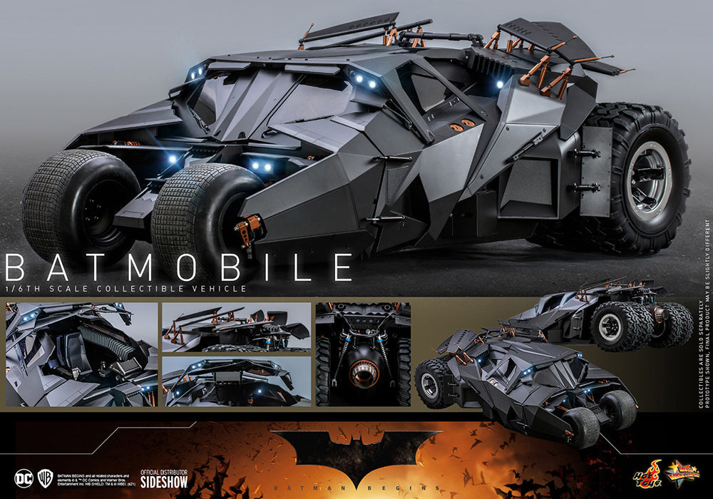 Batman The Dark Knight Trilogy 28 Inch Vehicle Figure 1/6 Scale - Batmobile Hot Toys 908080 (Previously Opened Missing Poster Sheet and Mailer Box)