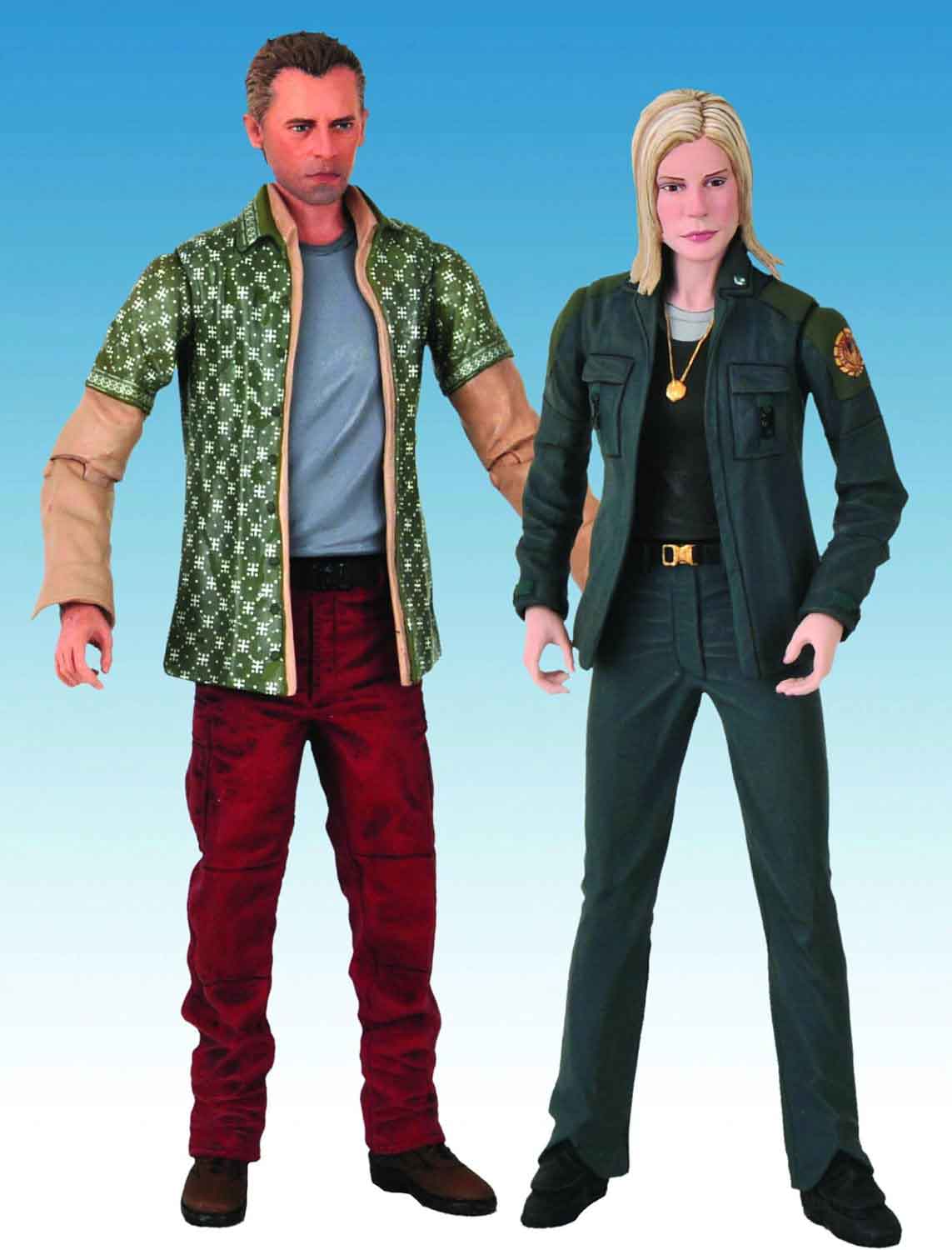 Battlestar Galactica 6 Inch Action Figure 2-Pack - Leoben & Starbuck (Sub-Standard Packaging)