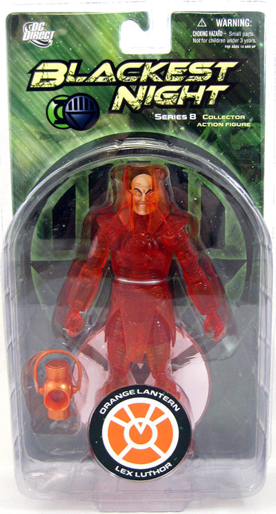 Blackest Night 6.75 Inch Action Figure Series 8 - Orange Lantern Lex Luthor (Shelf Wear Packaging)