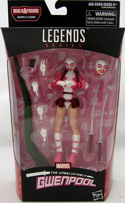Marvel Legends Spider-Man 6 Inch Action Figure BAF Lizard - Gwenpool (Shelf Wear Packaging)