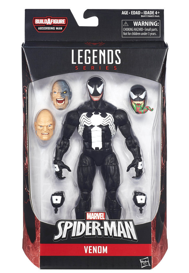 Marvel Legends Spider-Man 6 Inch Action Figure BAF Absorbing Man - Classic Venom (Shelf Wear packaging)