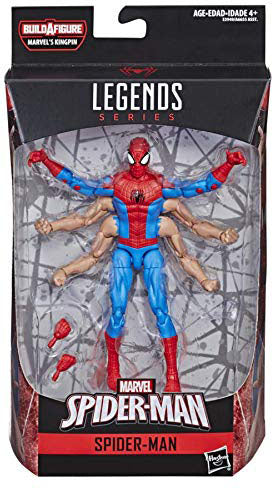 Marvel Legends Spider-Man 6 Inch Action Figure BAF Kingpin - Six Arm Spider-Man (Shelf Wear packaging)
