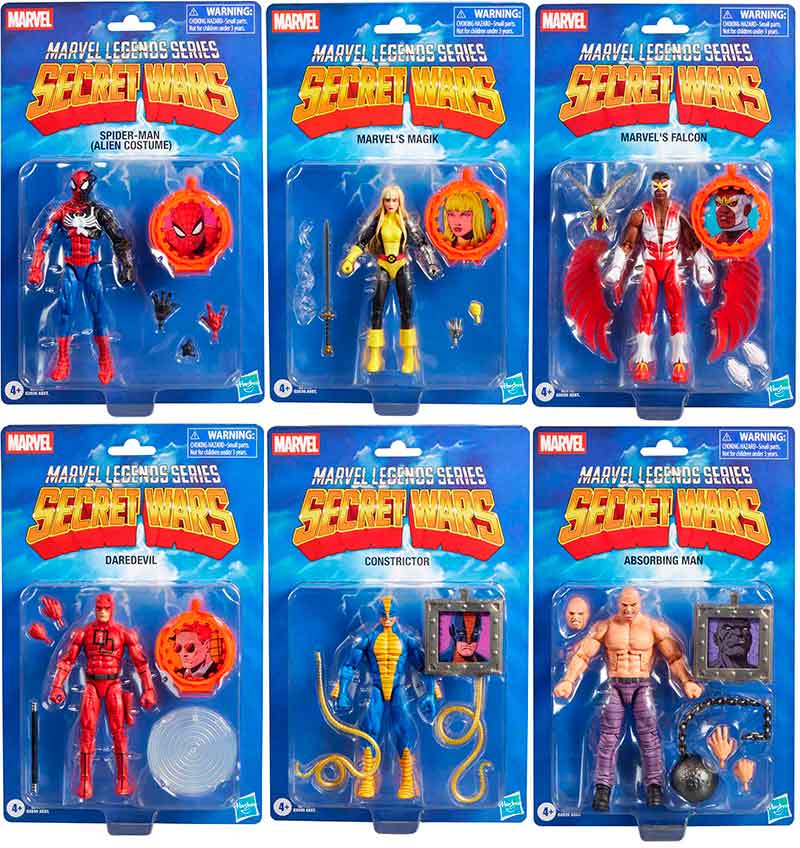 Marvel Legends Retro 6 Inch Action Figure Secret Wars Wave 2 - Set of 6