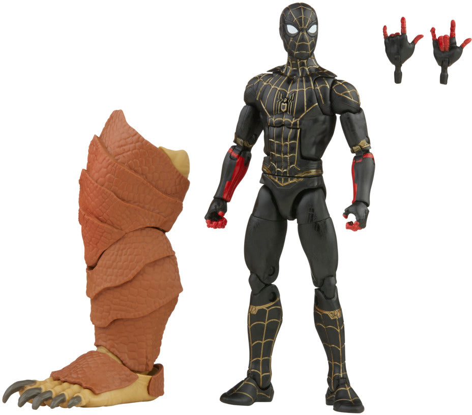Marvel Legends Spider-Man No Way Home 6 Inch Action Figure BAF Armadillo - Black & Gold Suit Spider-Man (Sub-Standard Packaging)