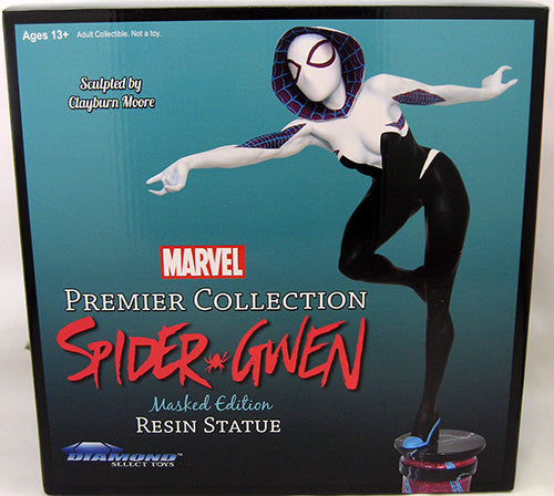 Marvel Premier Collection 12 Inch Statue Figure Spider-Verse - Masked Spider-Gwen (Shelf Wear Packaging)
