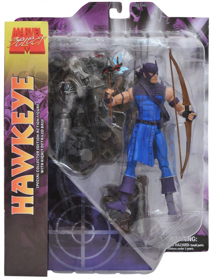 Marvel Select 8 Inch Action Figure - Classic Hawkeye (Sub-Standard Packaging)