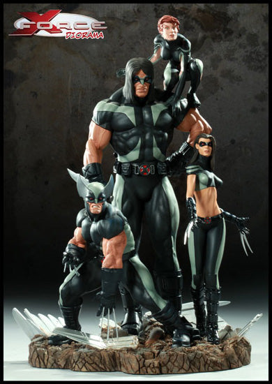 Marvel Statue 14 Inch Polystone Diorama X-Force - X-Force Diorama Regular Version 200035 (Sub-Standard Packaging)