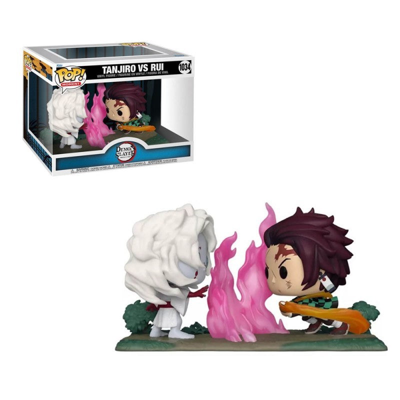 Pop Animation Demon Slayer 3.75 Inch Action Figure 2-Pack - Tanjiro vs Rui #1034