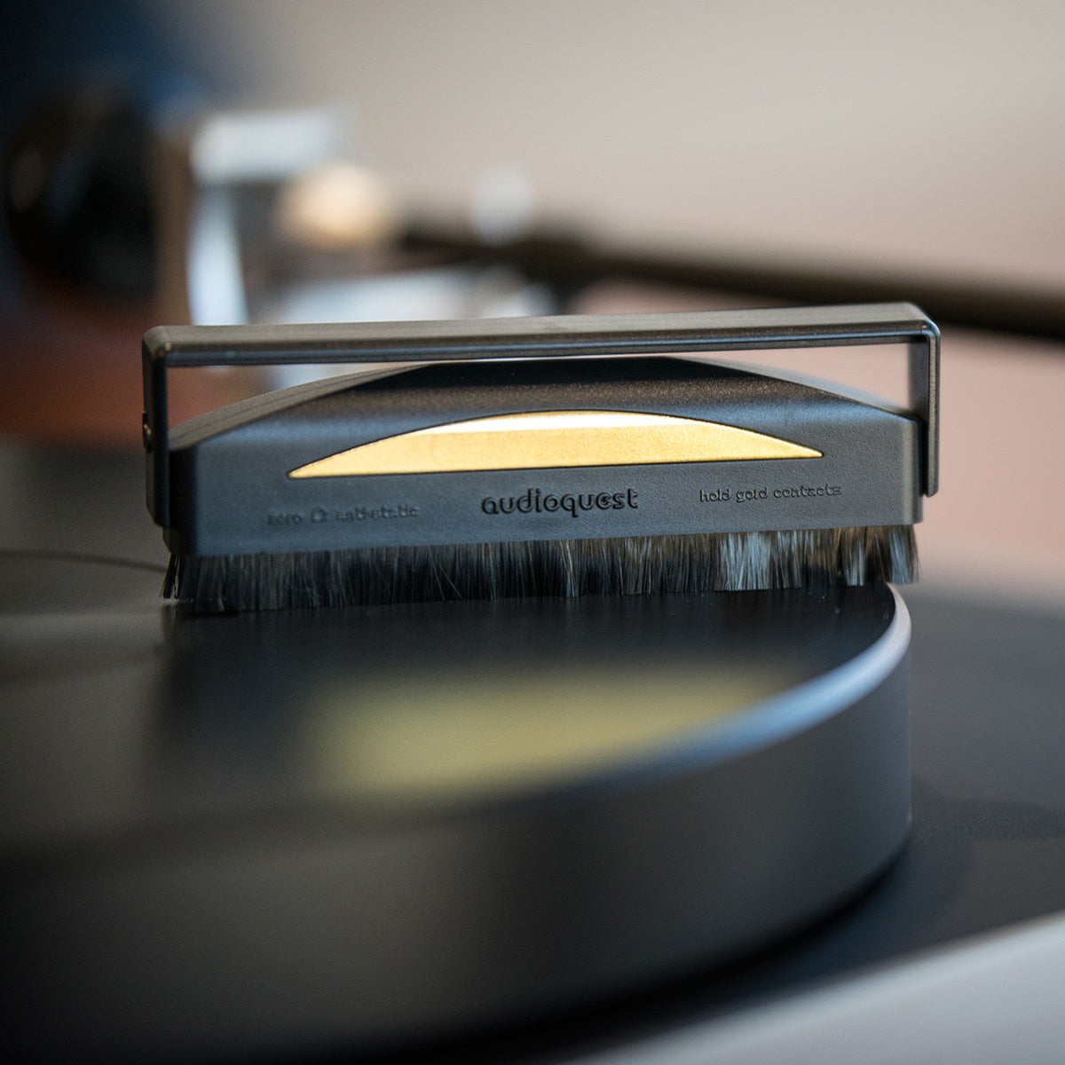 World Wide Stereo Record Care Kit with 12" Modern Series Cork Slipmat and Anti-Static Record Brush