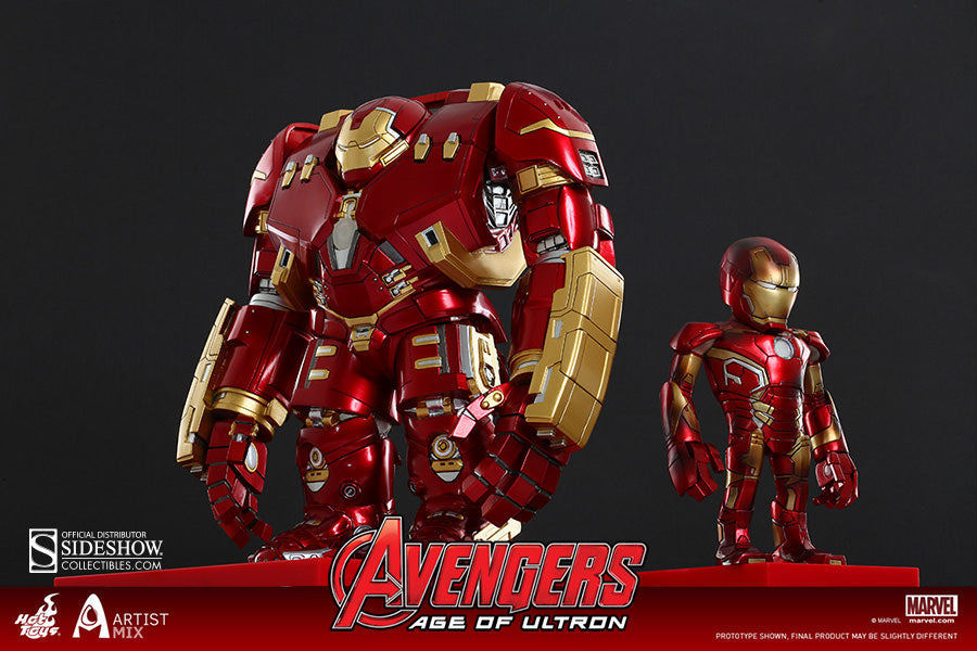 Avengers: Age of Ultron 8 Inch Action Figure Artist Mix Series 1 - Iron Man Mark XLIII Battle Damaged and Hulkbuster Set Hot Toys