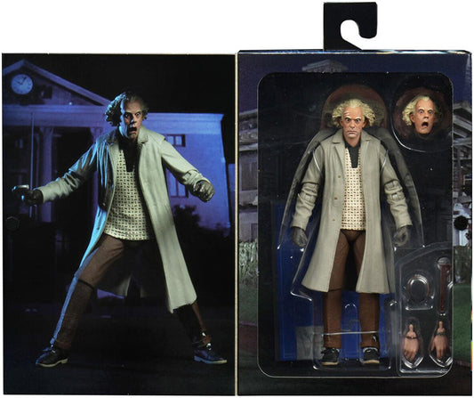 Back to the Future Ultimate Series 7 Inch Action Figure - Doc Brown (White Jacket) (Shelf Wear Packaging)