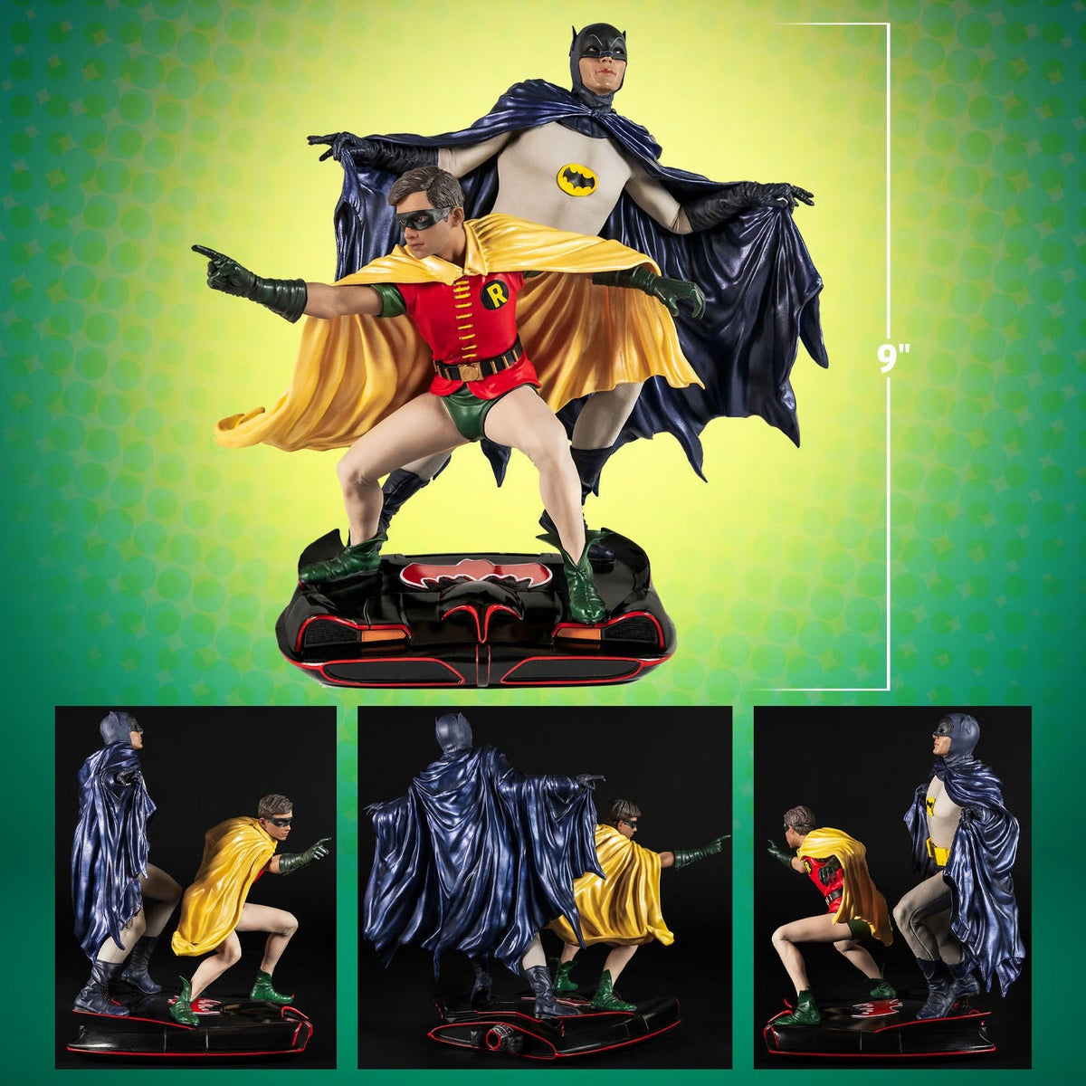 Batman 1966 TV Series 9 Inch Statue Figure 1/8 Scale PVC - Batman and Robin