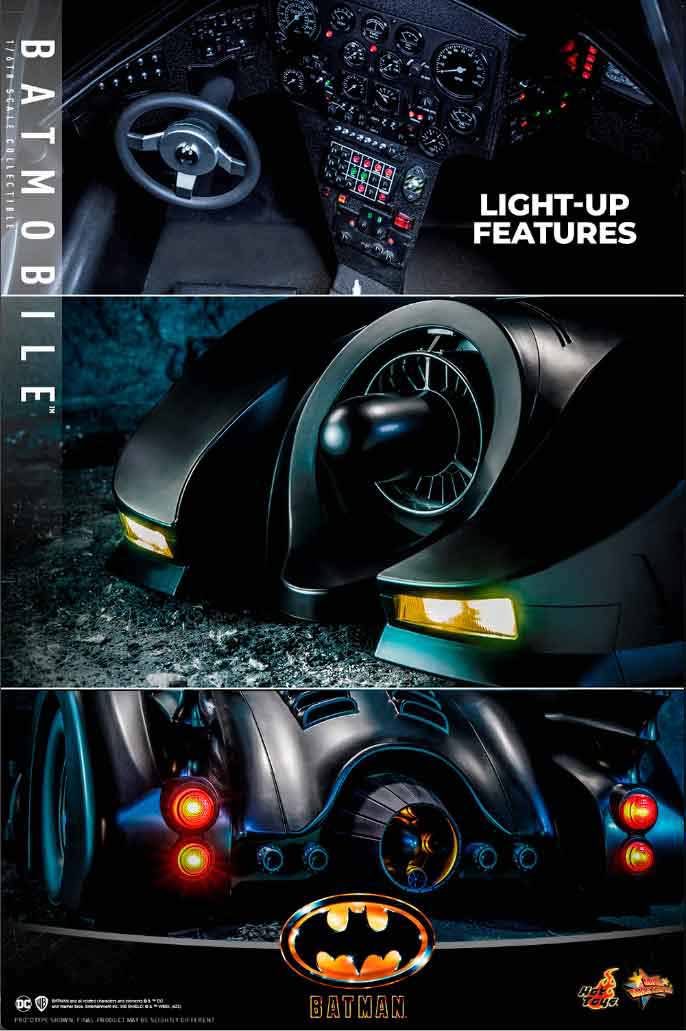 Batman 1989 12 Inch Scale Vehicle Figure 1/6 Scale - Batmobile Hot Toys 912144 (Previously Opened and Displayed)