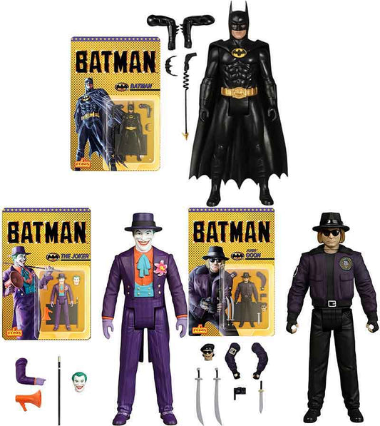 Batman 1989 3.75 Inch Action Figure 5 Points - Set of 3 (Batman - Joker - Goon)