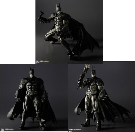 Batman Arkham Asylum 9 Inch Action Figure Play arts Kai - Batman (Black & White) SDCC 2012 (Sub-Standard Packaging)