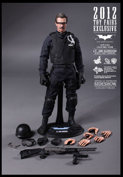 Batman The Dark Knight 12 Inch Doll Figure 1/6 Scale - Lt. Jim Gordon (S.W.A.T. Version) Hot Toys (Sub-Standard Packaging)
