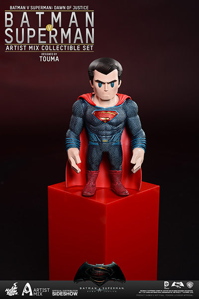 Batman v Superman Dawn of Justice 5 Inch Static Figure Bobblehead Artist Mix Collection - Superman Hot Toys 902639 (Shelf Wear Packaging)