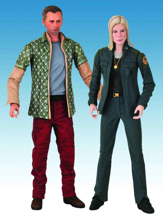 Battlestar Galactica 6 Inch Action Figure 2-Pack - Leoben & Starbuck (Sub-Standard Packaging)