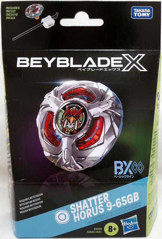 Beyblade X Action Figure Starter Pack - Shatter Horus 9-65GB with Launcher