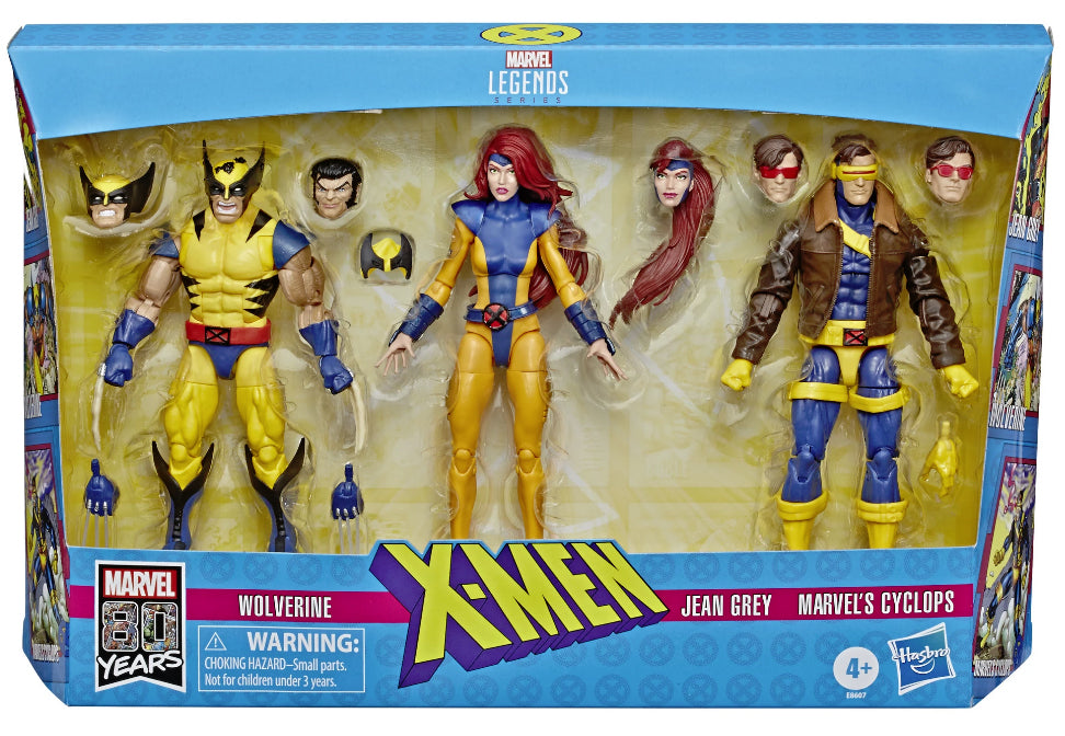 Marvel Legends Infinite 6 Inch Action Figure 3-Pack Series - Jean Grey - Cyclops - Wolverine (Shelf Wear Packaging)