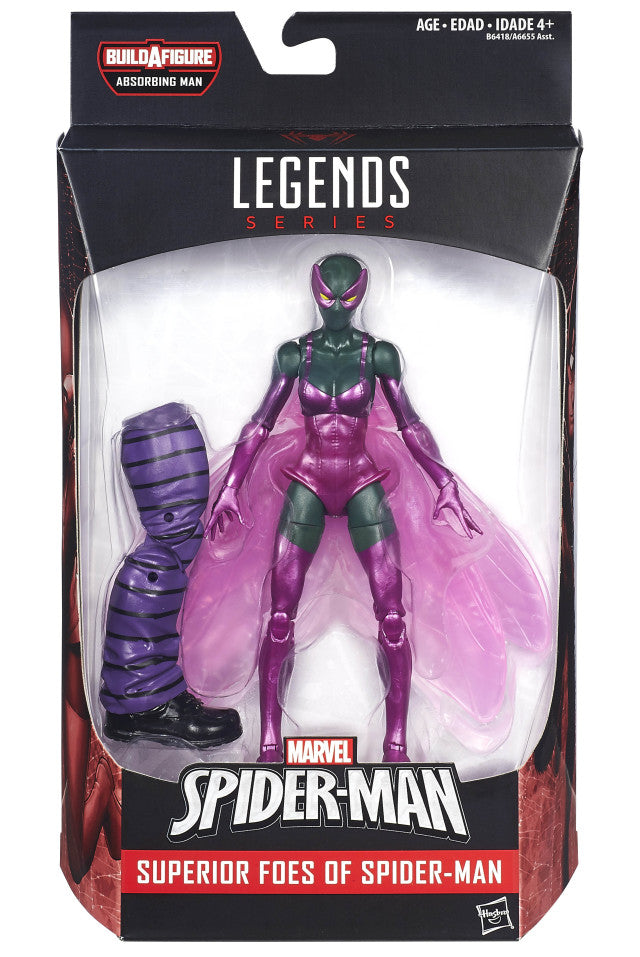 Marvel Legends Spider-Man 6 Inch Action Figure BAF Absorbing Man - Female Beetle (Shelf Wear Packaging)