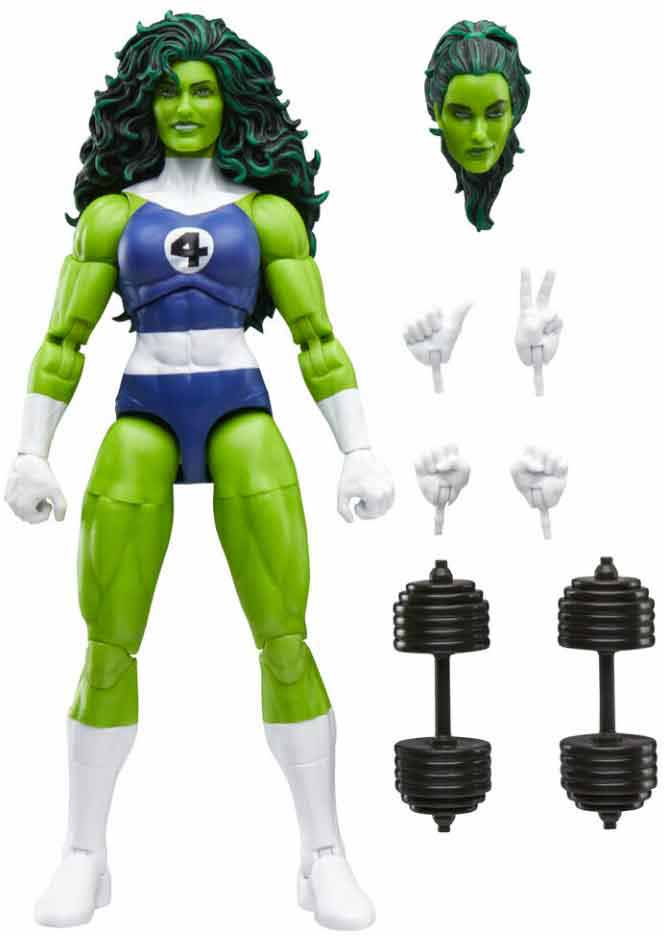 Marvel Legends Retro 6 Inch Action Figure Fantastic Four - She-Hulk (Open Box Loose Figure)