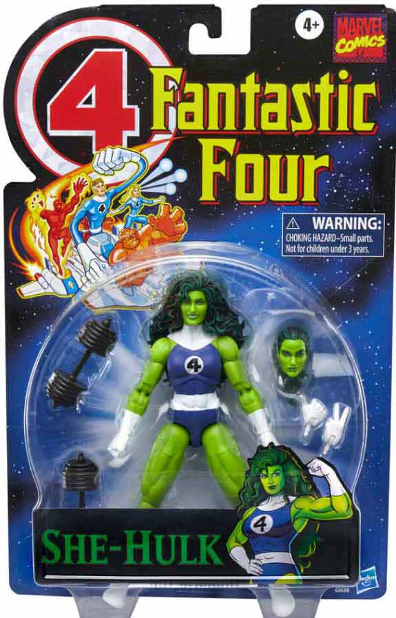 Marvel Legends Retro 6 Inch Action Figure Fantastic Four - She-Hulk (Open Box Loose Figure)
