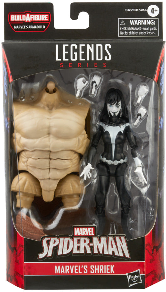 Marvel Legends Spider-Man 6 Inch Action Figure BAF Armadillo - Shriek (Sub-Standard Packaging)