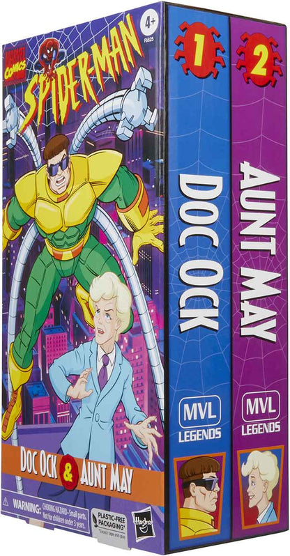 Marvel Legends Spider-Man 6 Inch Action Figure VHS 2-Pack - Doc Ock & Aunt May