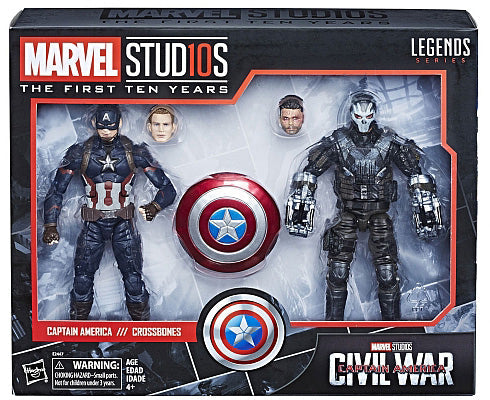 Marvel Legends Studios 6 Inch Action Figure 10th Anniversary Series - Captain America VS Crossbones #9 (Sub Standard Packaging)