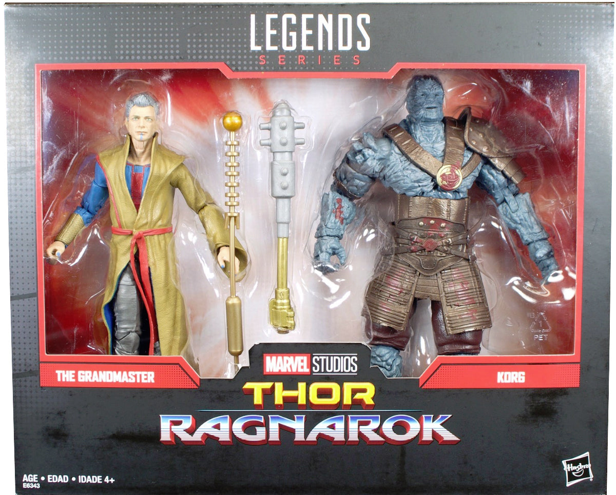 Marvel Legends Studios 6 Inch Action Figure 2-Pack Series - The Grandmaster & Korg  (Sub-Standard Packaging)