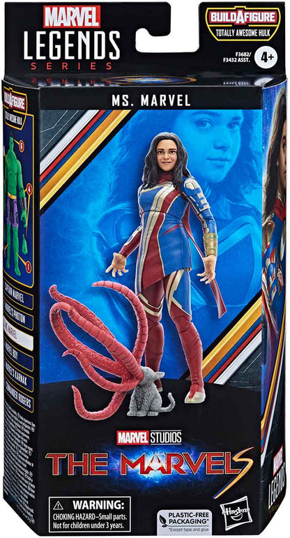 Marvel Legends The Marvels 6 Inch Action Figure BAF Totally Awesome Hulk - Ms. Marvel
