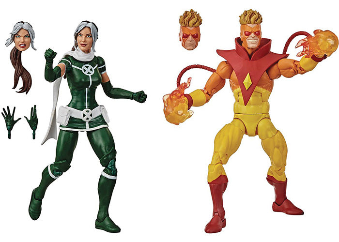 Marvel Legends X-Men 6 Inch Action Figure 2-Pack - Rogue and Pyro (Shelf Wear Packaging)