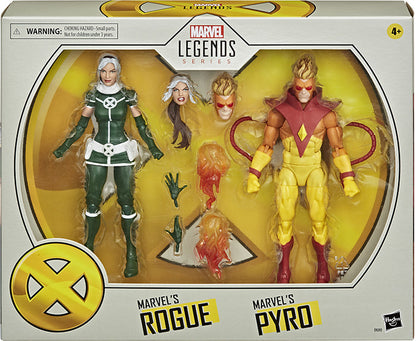 Marvel Legends X-Men 6 Inch Action Figure 2-Pack - Rogue and Pyro (Shelf Wear Packaging)