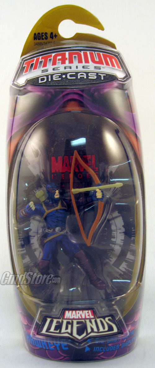 Marvel Titanium Action Figures 3 Inch Series : Hawkeye (Shelf Wear Packaging)