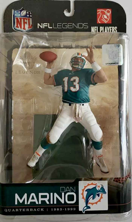 NFL Football Legends 6 Inch Static Figure Series 5 - Dan Marino Green Jersey (Shelf Wear Packaging)