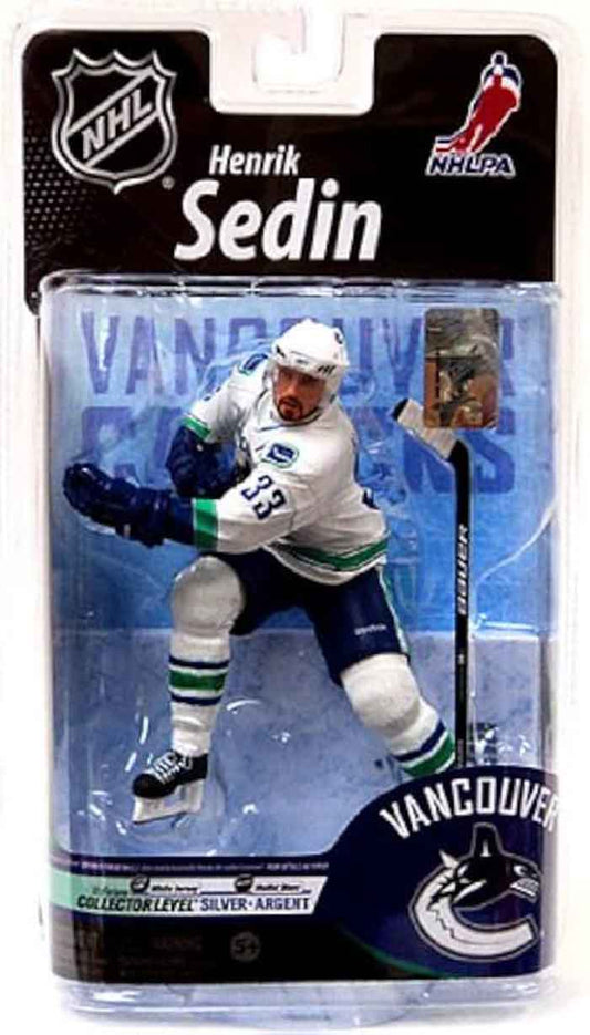 NHL Hockey SportsPicks 6 Inch Static Figure Series 25 - Henrik Sedin White Jersey Silver Level Chase
