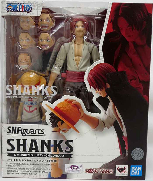 One Piece 6 Inch Action Figure S.H. Figuarts - Shanks & Monkey D. Luffy Childhood