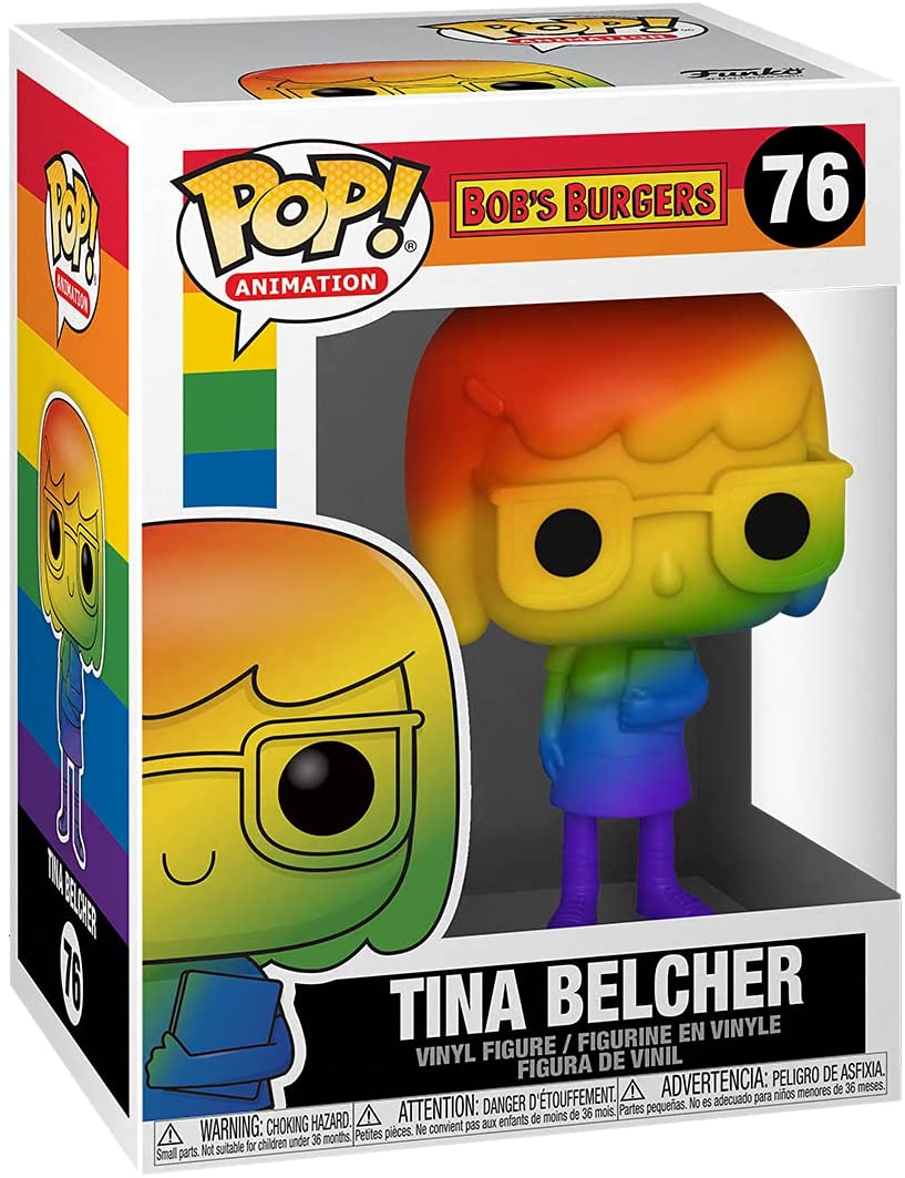 Pop Animation Bob's Burgers 3.75 Inch Action Figure - Rainbow Tina Belcher #76 (Sub-Standard Packaging)
